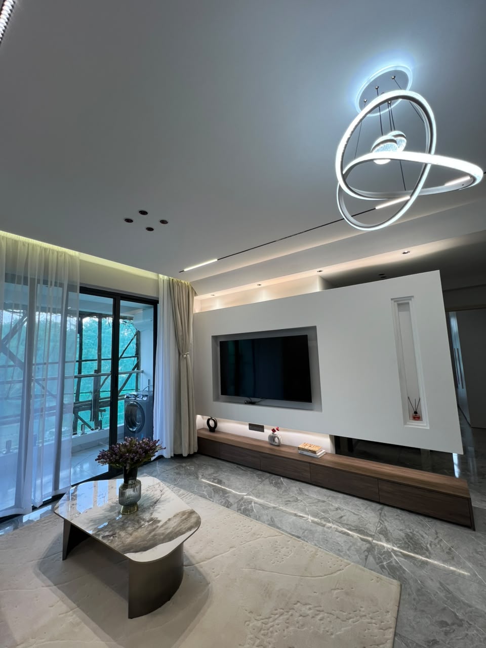 Modern lounge at Golfscape Residences apartments in Kilimani Nairobi