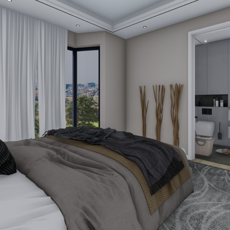 Bedroom at Golfscape Residences apartments for sale in Kilimani Nairobi
