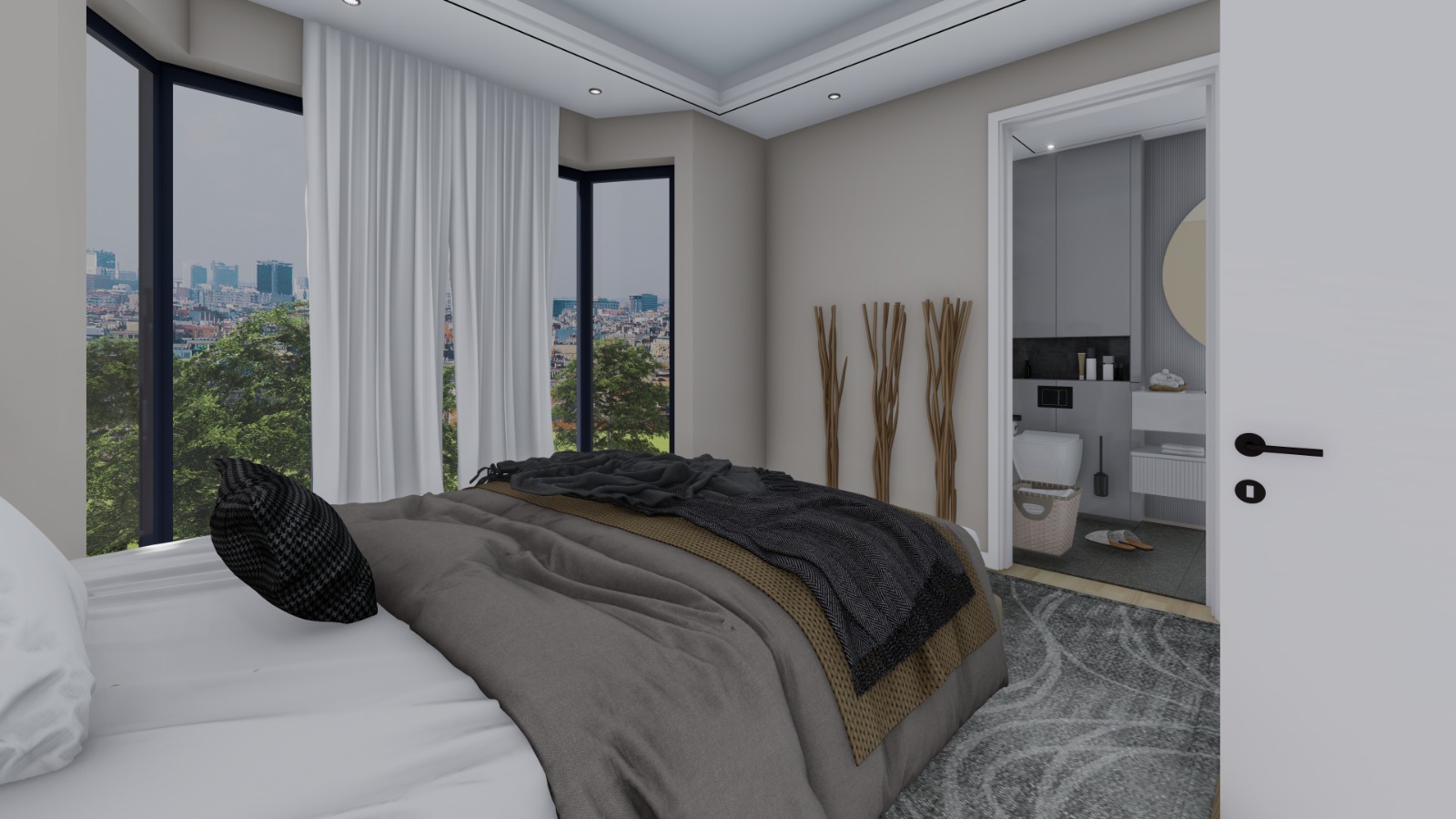 Bedroom at Golfscape Residences apartments for sale in Kilimani Nairobi