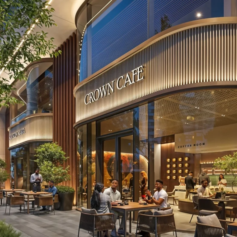 Ivy Park Apartments Kilimani café and retail spaces with outdoor seating and landscaped walkways