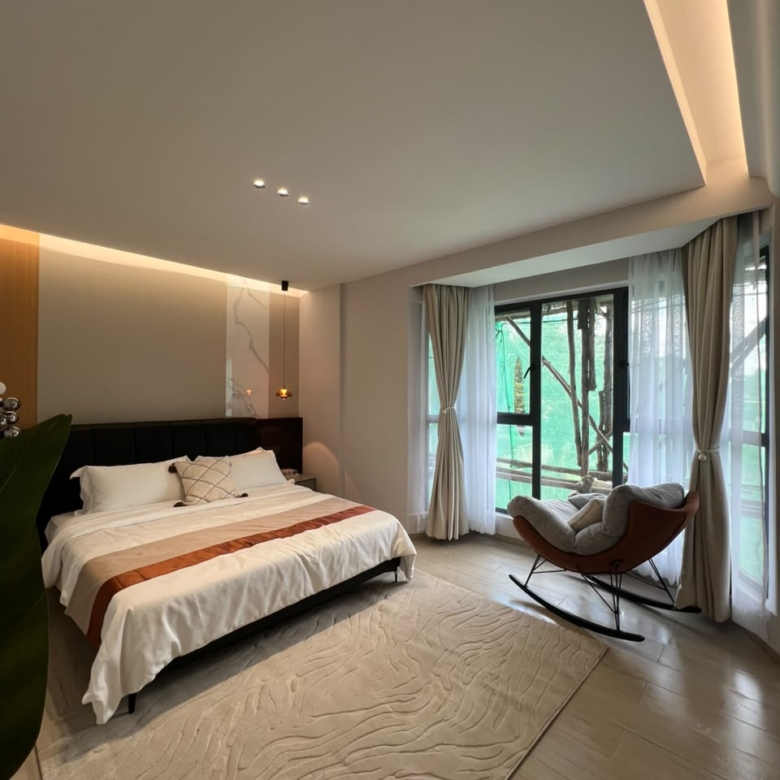 Master bedroom at Golfscape Residences apartments for sale in Kilimani