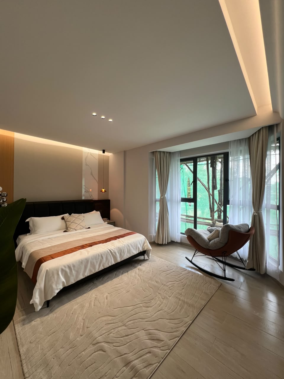 Master bedroom at Golfscape Residences apartments for sale in Kilimani