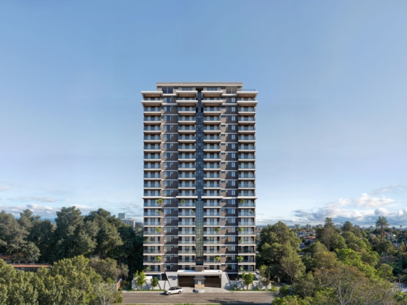 Exterior aerial view of Venus oak residency building