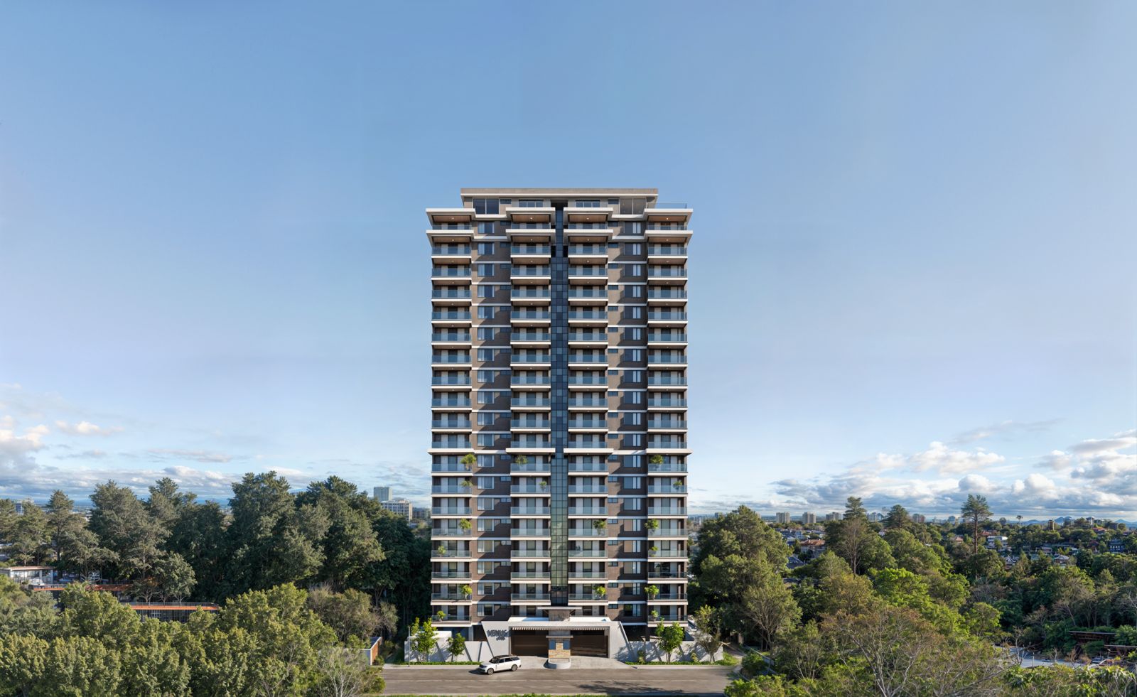 Venus oak sunset view of the Facade – The realtors platform Exterior aerial view of Venus oak residency building