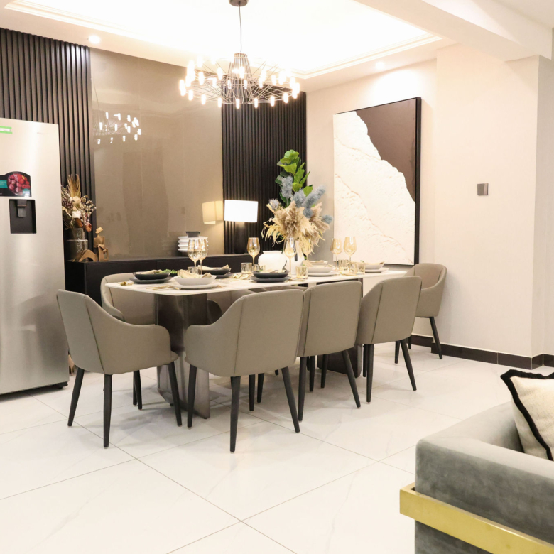 Luxury dining area at Venus Oak Residency apartments for sale in Kileleshwa Nairobi