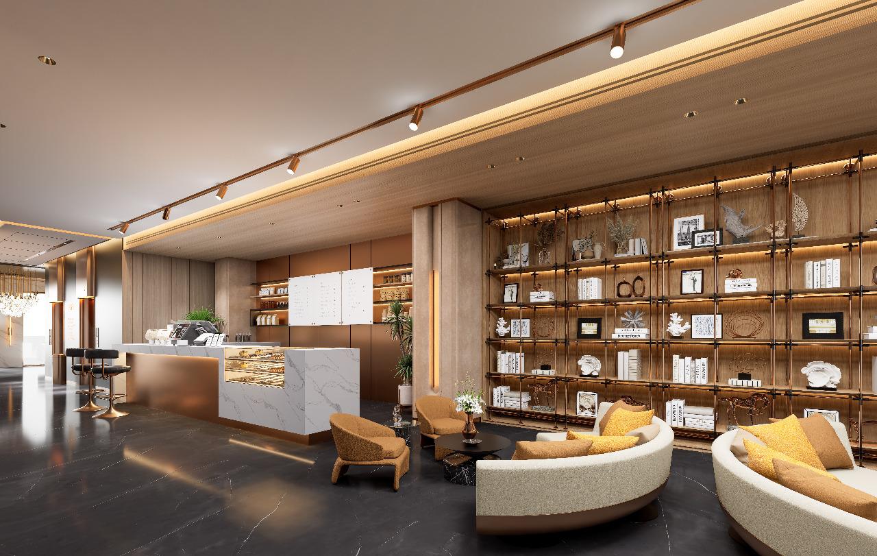 Luxury coffee lounge at Luminara Apartments Westlands