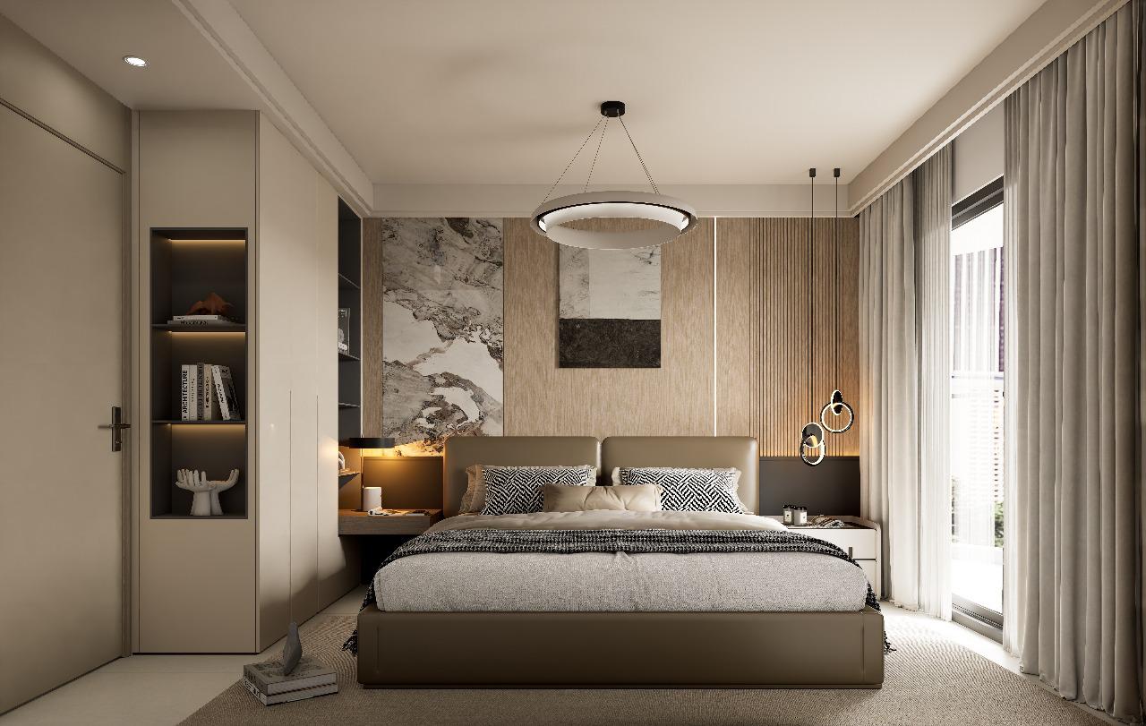 Luxury bedroom interior at Luminara Apartments Westlands
