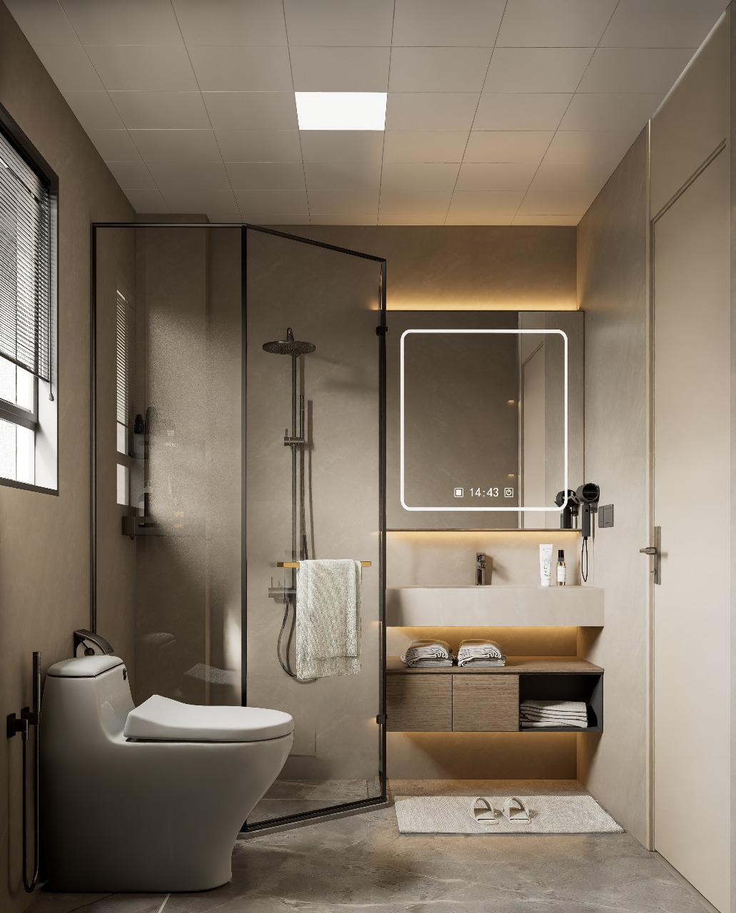 Modern luxury bathroom at Luminara Apartments Westlands