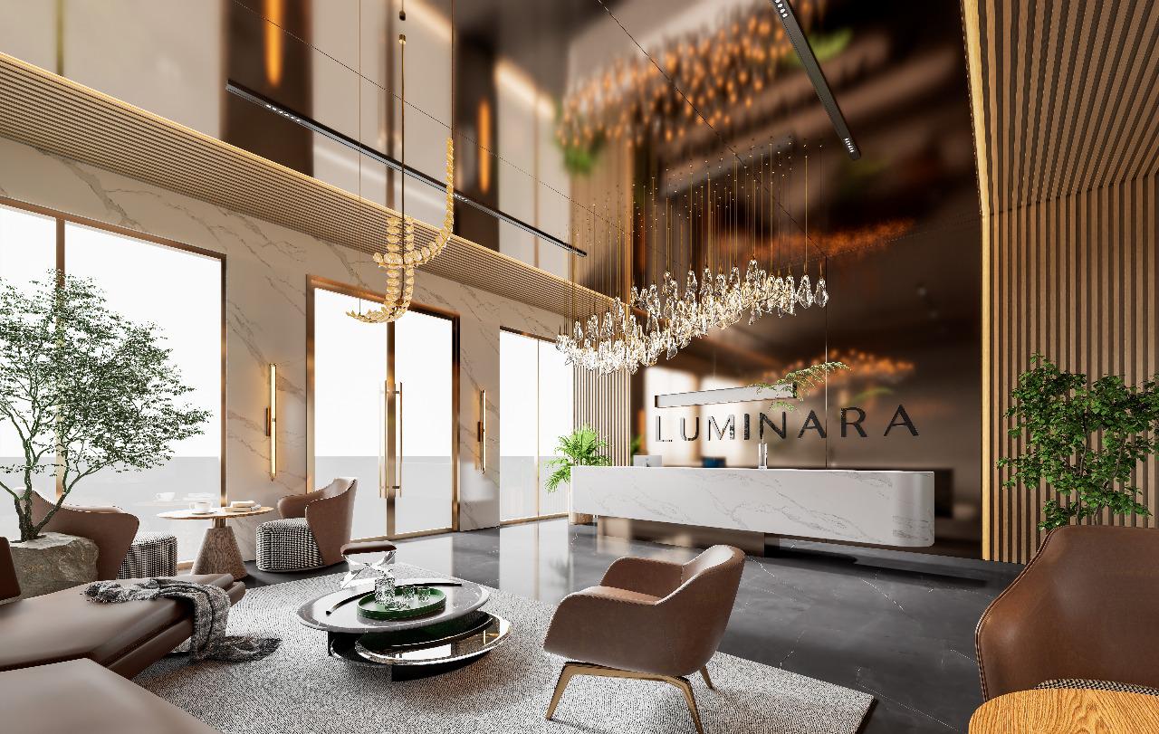 Luxury reception lobby at Luminara Apartments Westlands