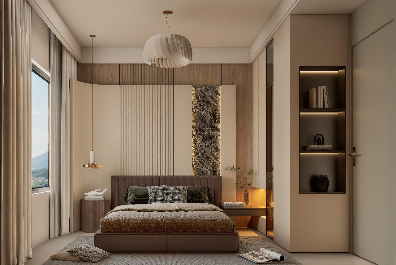 Modern bedroom at Luminara Apartments Westlands