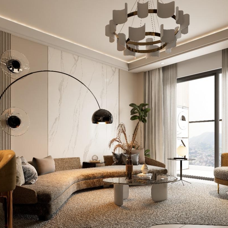 Luxury living room at Luminara Apartments Westlands
