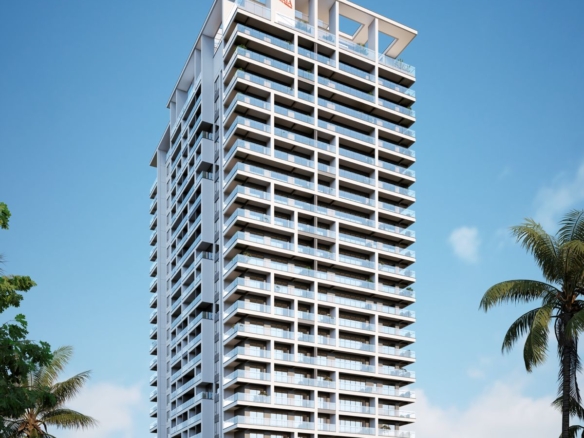 Aria Capital Residency modern high-rise apartment building with glass balconies and contemporary architecture.