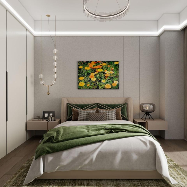 Modern bedroom at Calla Residency Westlands apartments for sale