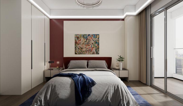 Modern bedroom at Calla Residency Westlands apartments for sale