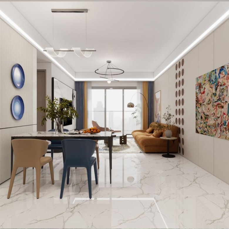 Modern dining area at Calla Residency apartments for sale in Westlands Nairobi