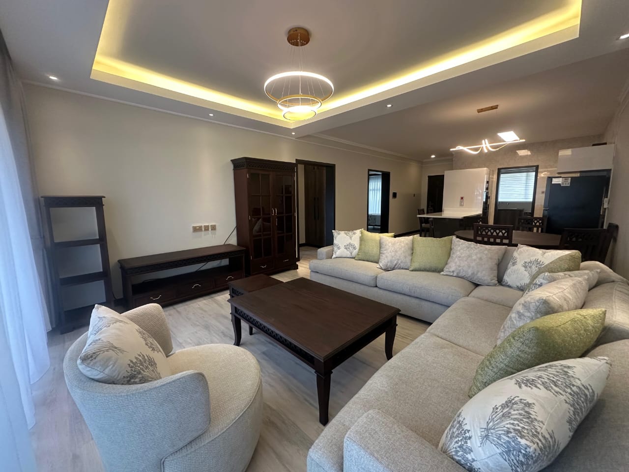 Large living room at Pearl Rivers Riverside apartment