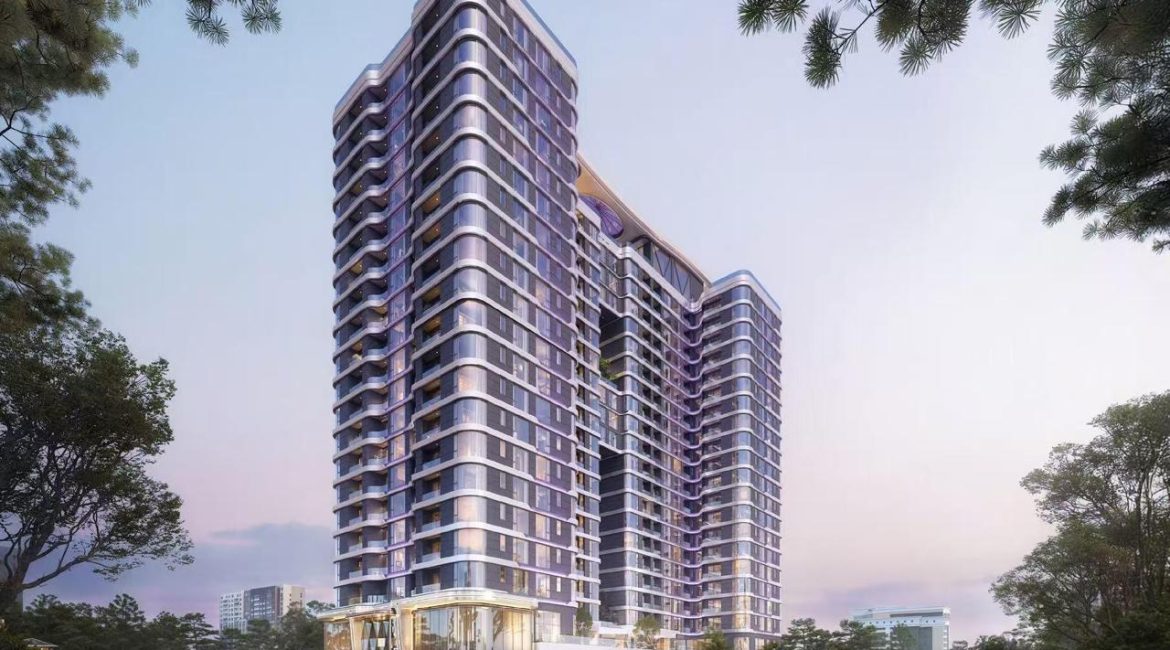 Amethyst Springs Kilimani Apartment Towers Full exterior of Amethyst Springs apartment towers in Kilimani Nairobi