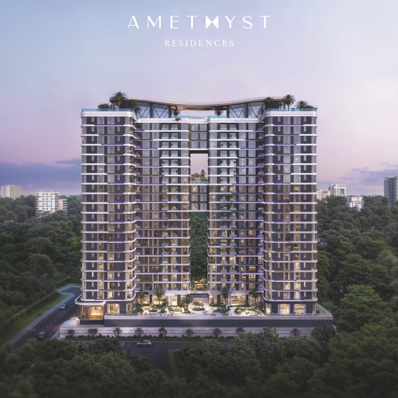 Exterior view of Amethyst Springs apartments for sale in Kilimani Nairobi