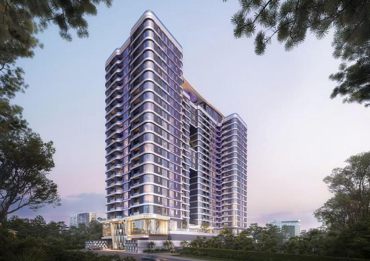 Amethyst Springs residential towers viewed from Maalim Juma Road Kilimani