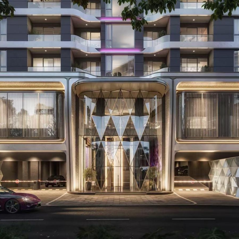 Main entrance to Amethyst Springs apartments in Kilimani Nairobi