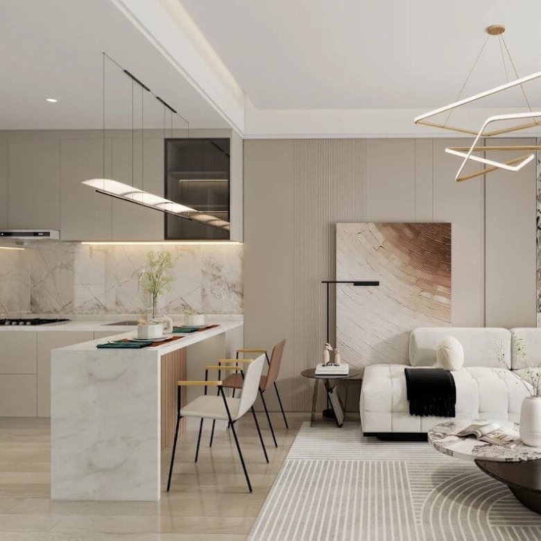Bright apartment lounge with balcony at Capital Heights Westlands