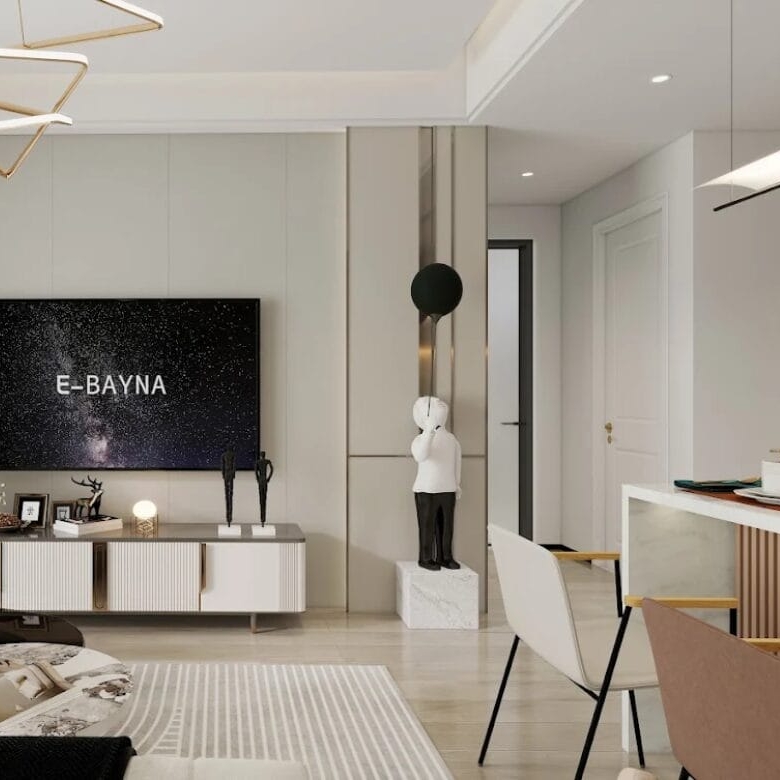 Modern studio apartment living and dining area at Capital Heights Westlands