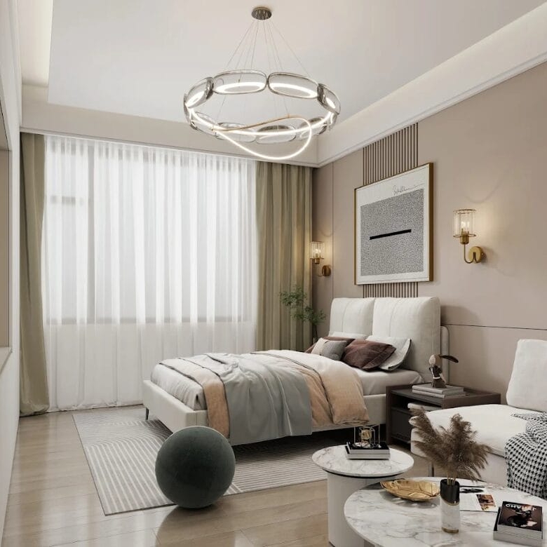 Studio apartment bedroom and lounge at Capital Heights Westlands