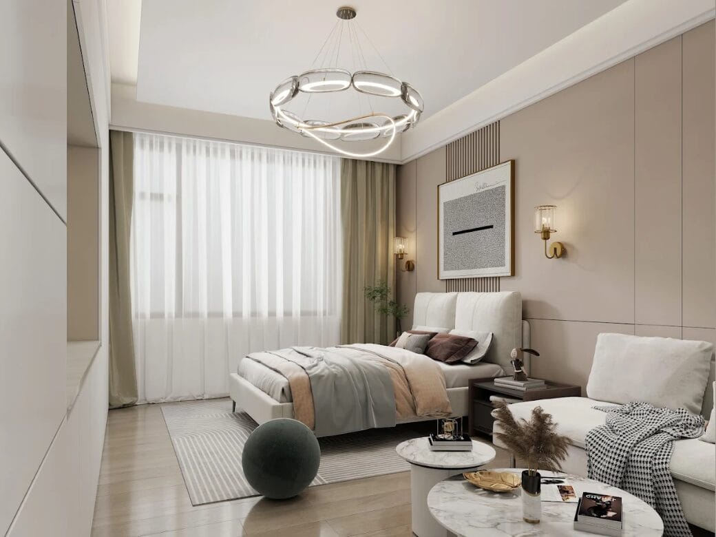 Studio apartment bedroom and lounge at Capital Heights Westlands