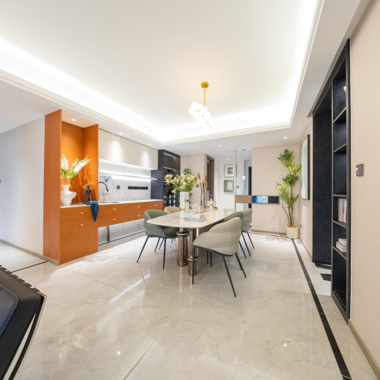 Open dining and kitchen area at Himalaya Horizon apartments in Westlands Nairobi