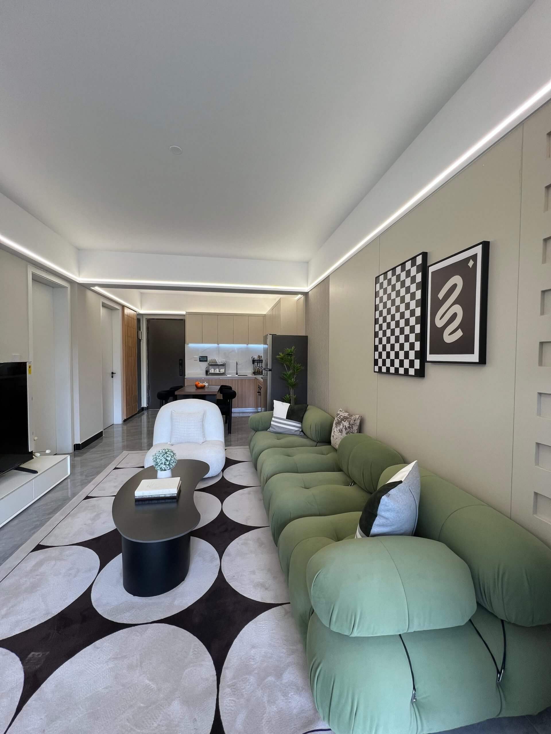 image-of-living-area-ten-50-apartments-for-sale-in-kilimani-nairobi Luxury lounge area at Ten50 Residences featuring contemporary furniture and lighting.