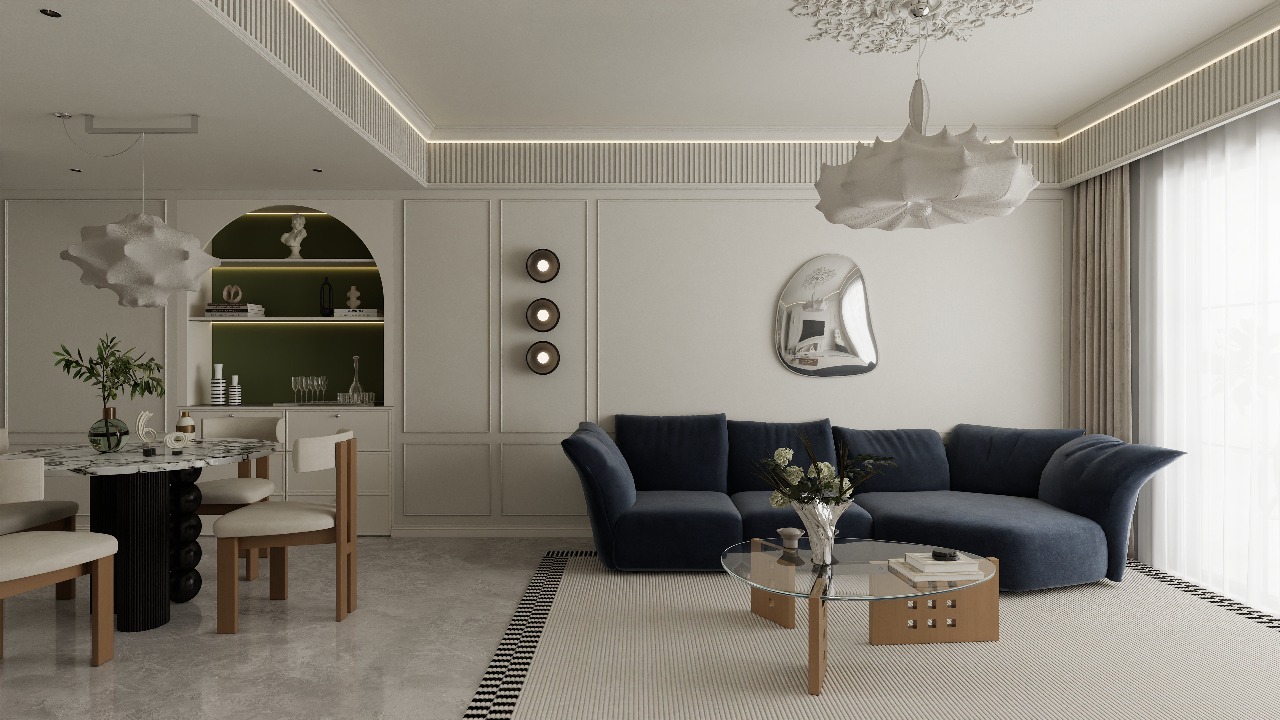 Living and dining area at Riara Oasis apartments in Lavington Nairobi