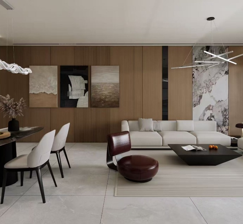 Lounge and dining area at Express View Residency apartments in Kilimani