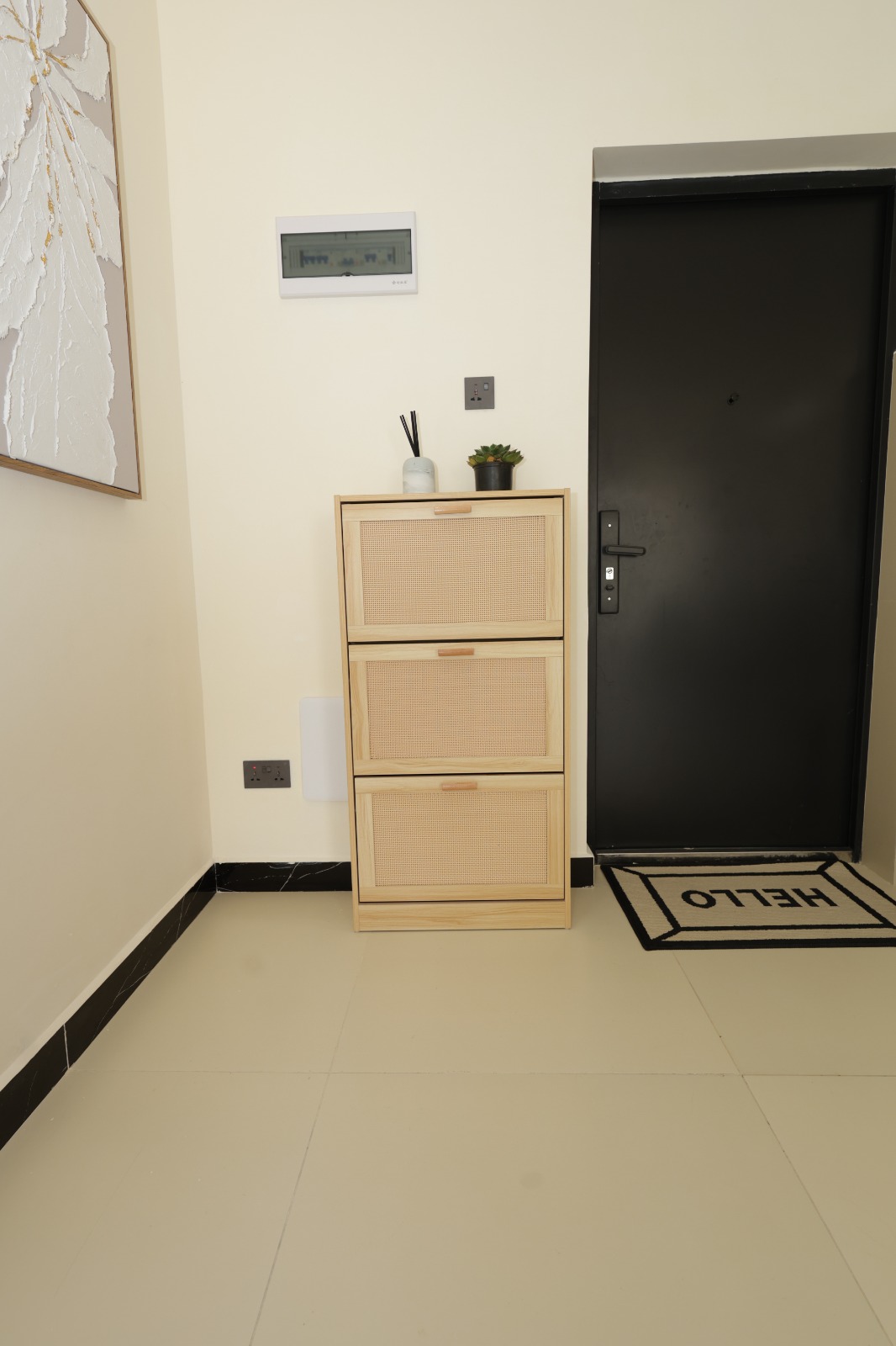 Modern entrance foyer inside a Luster Arbor Residency apartment in Kileleshwa