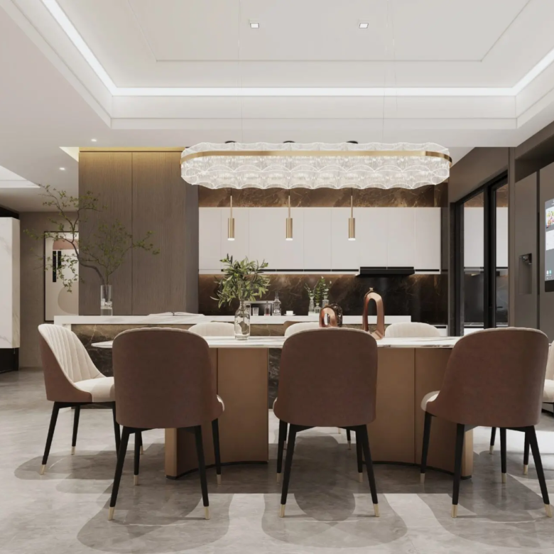 Dining area with fitted kitchen at Only You Elgeyo Apartments Kilimani