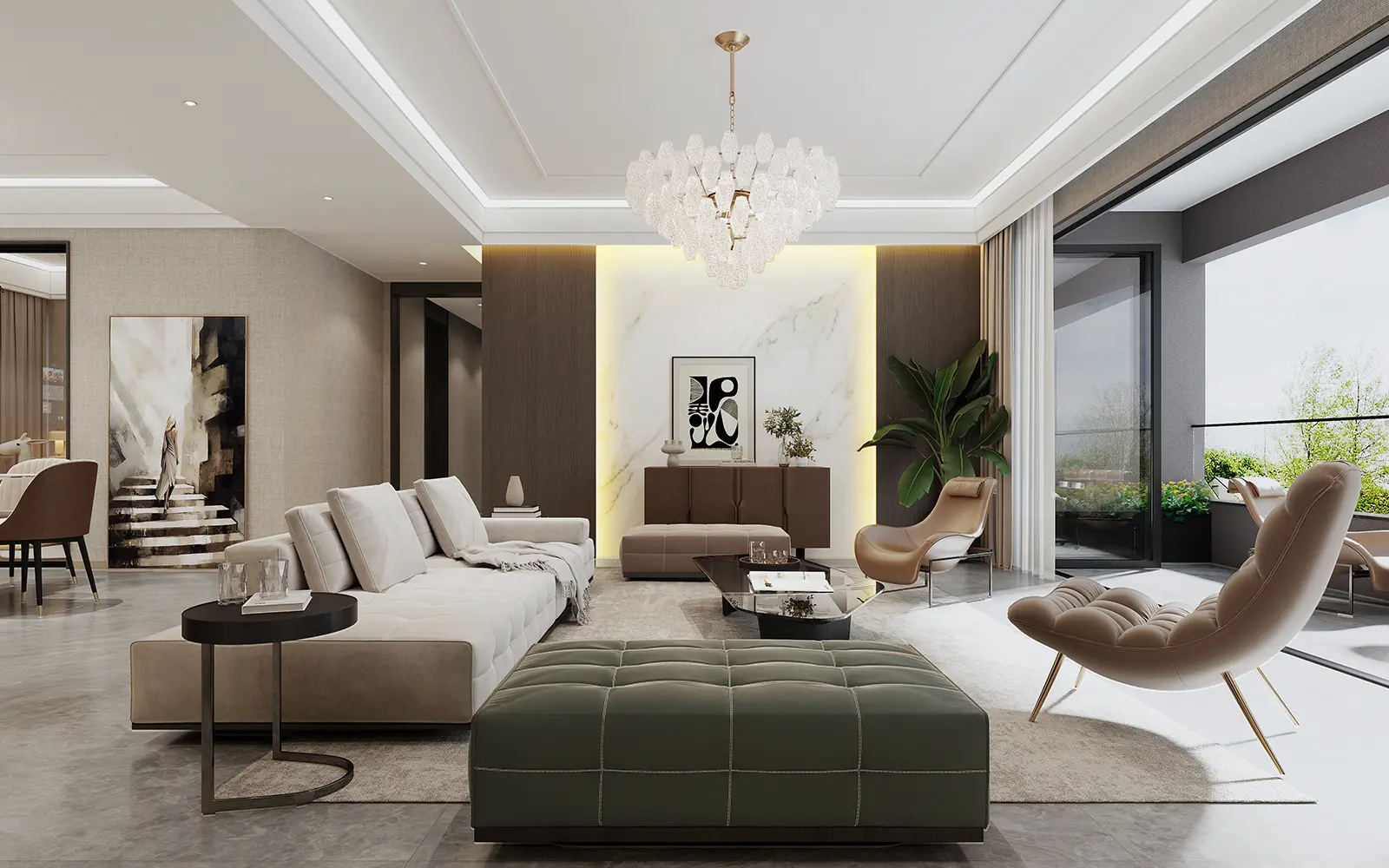 Elegant lounge interior at Only You Elgeyo Apartments with premium seating