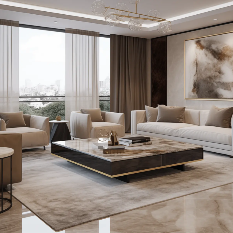 Luxury living room at Only You Elgeyo Apartments Kilimani with city views