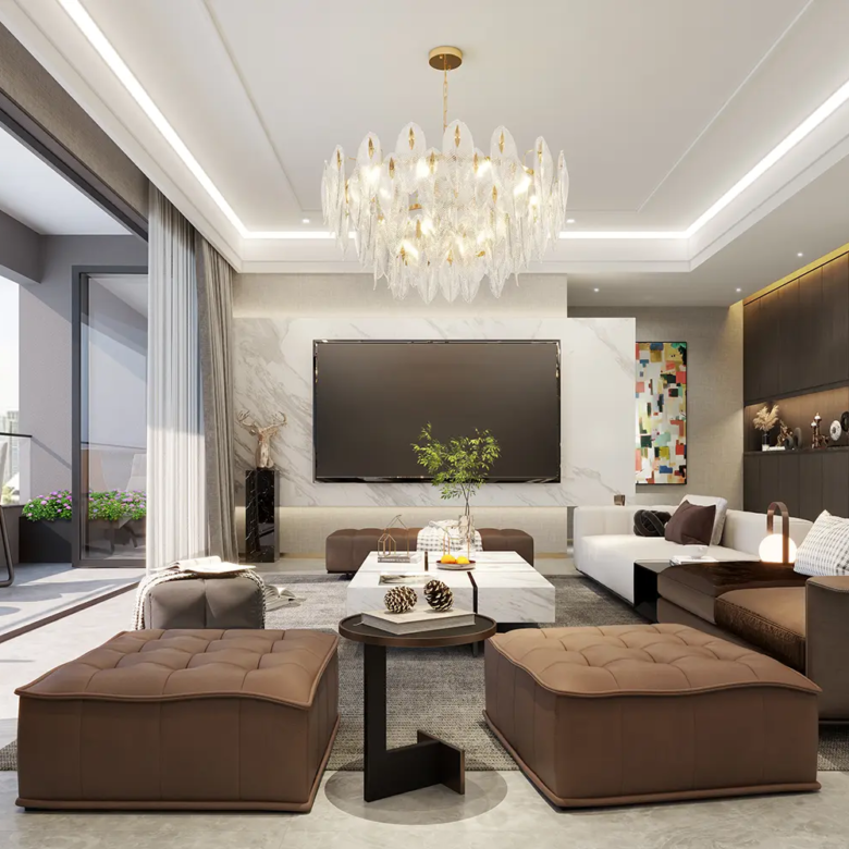 Premium TV room at Only You Elgeyo Apartments Kilimani with marble media wall