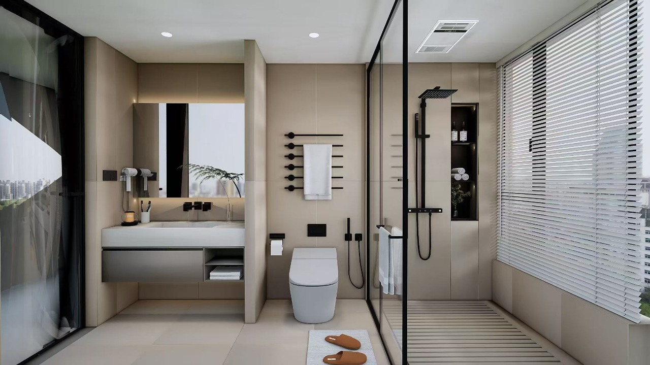 Bathroom at Express View Residency apartments in Kilimani Nairobi