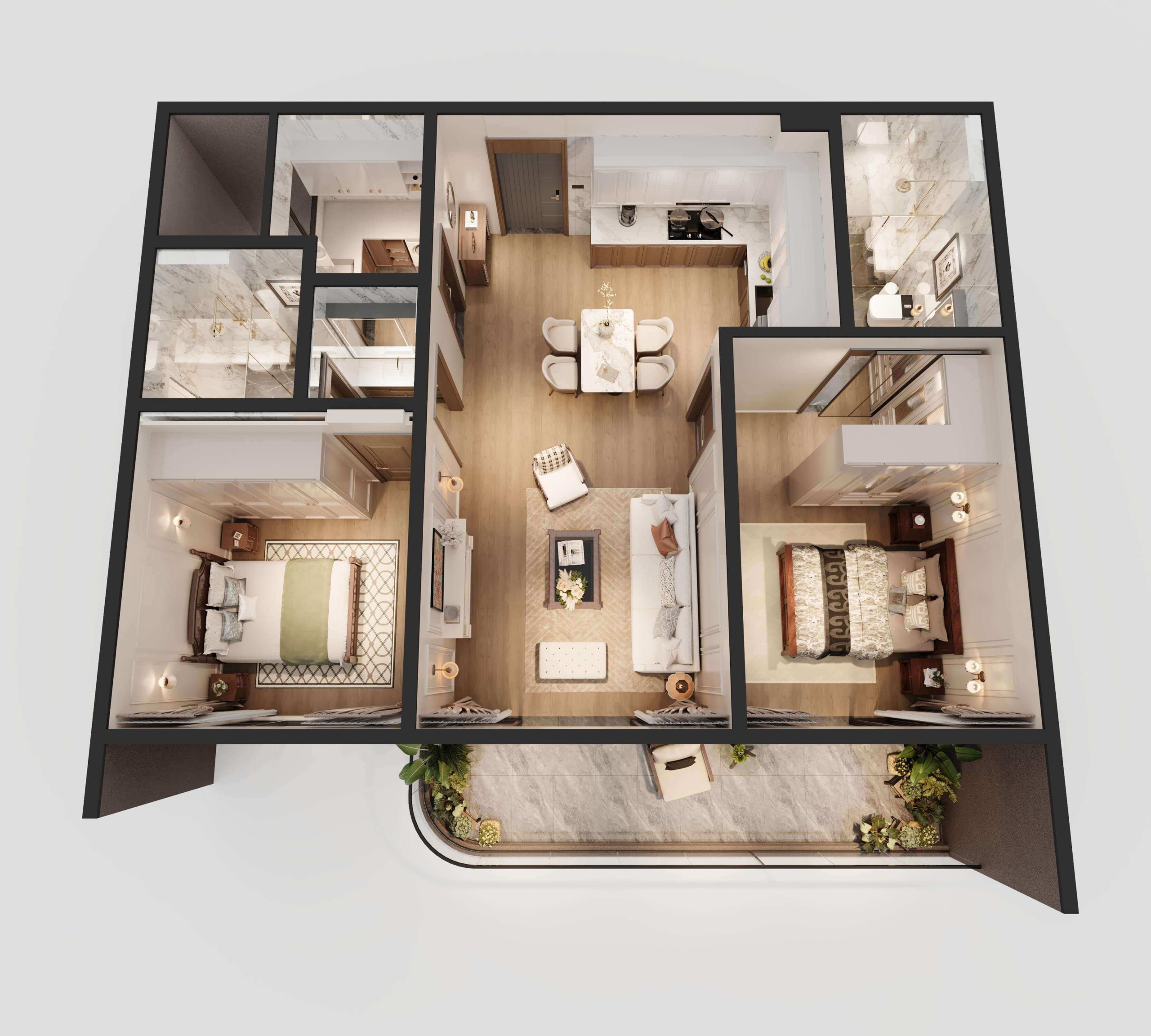 Riverside Azure Apartments for sale 2 bedroom floor plan Riverside Drive Westlands