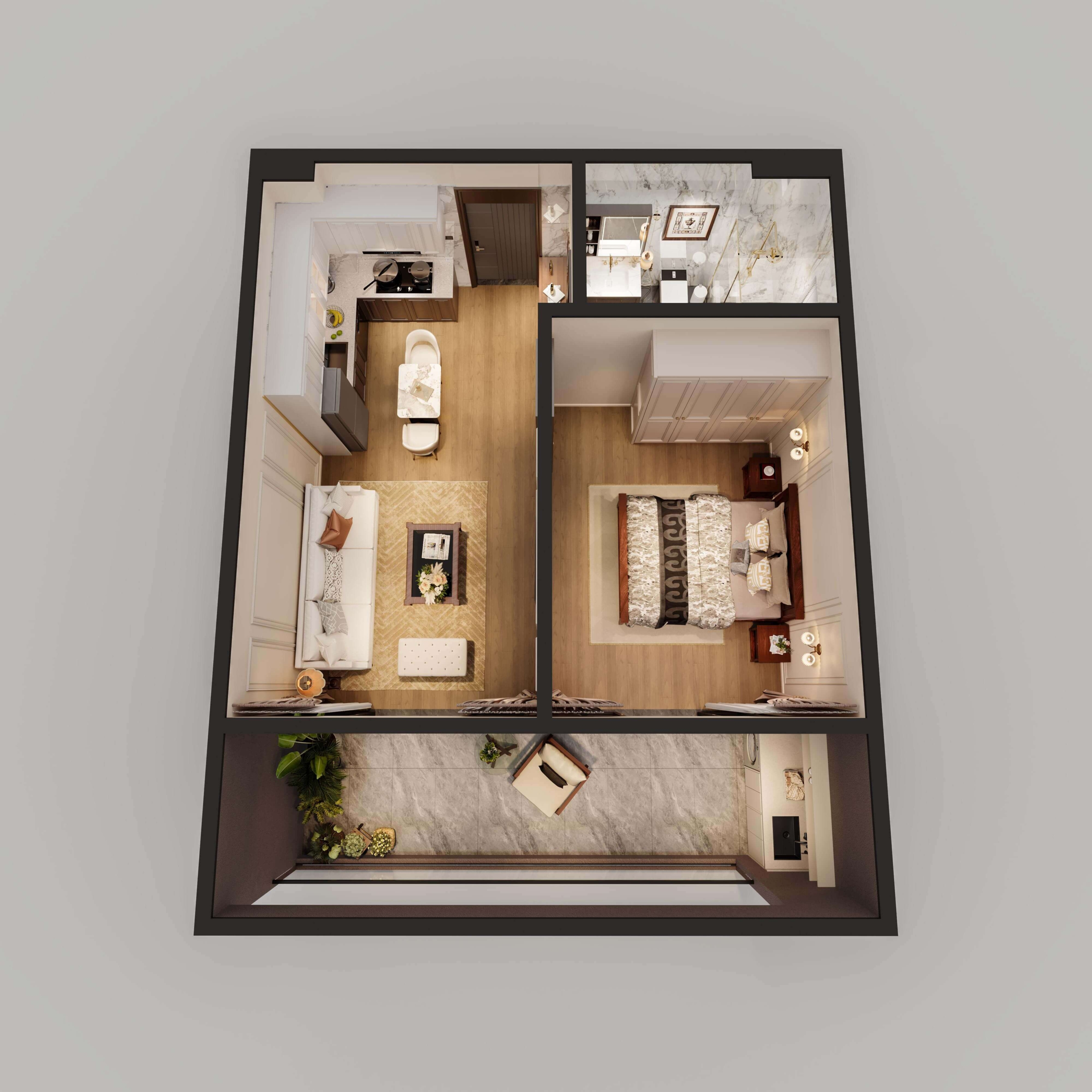 Riverside Azure Apartments for sale 1 bedroom floor plan 25 Riverside Drive Nairobi