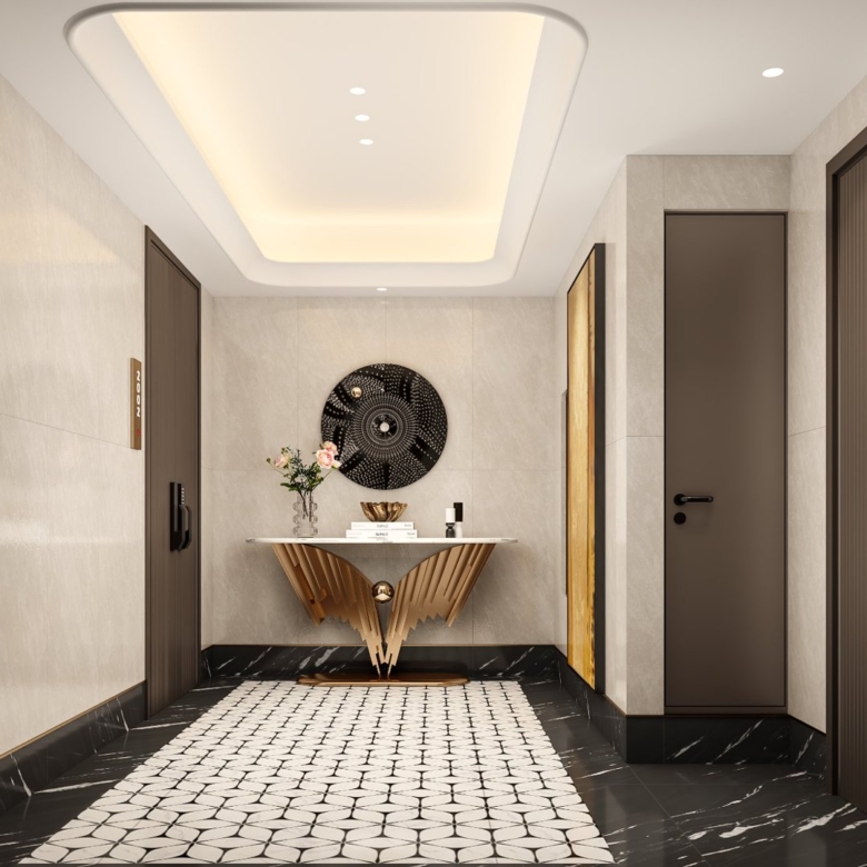 Premium residential corridor at Golden Hill Apartments in Westlands