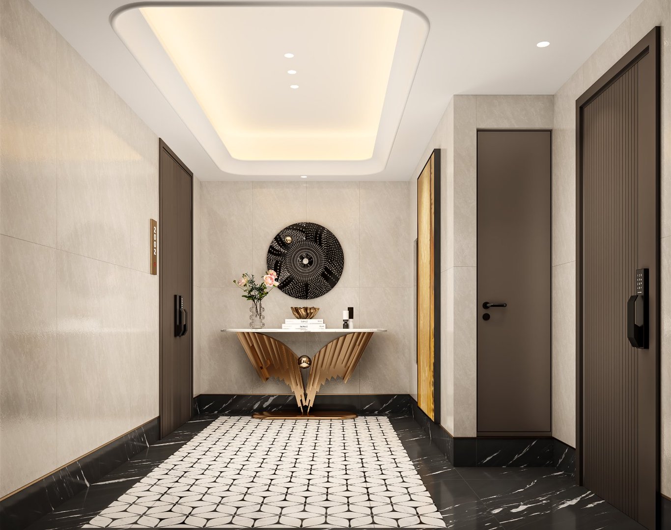 Premium residential corridor at Golden Hill Apartments in Westlands
