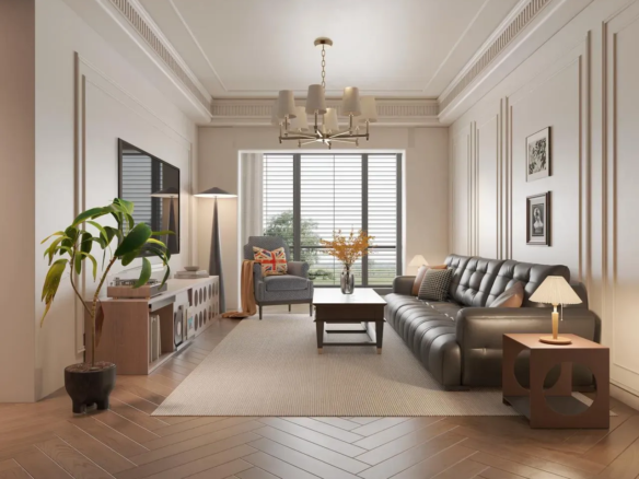 Elegant living room in a Lido Garden apartment in Kilimani