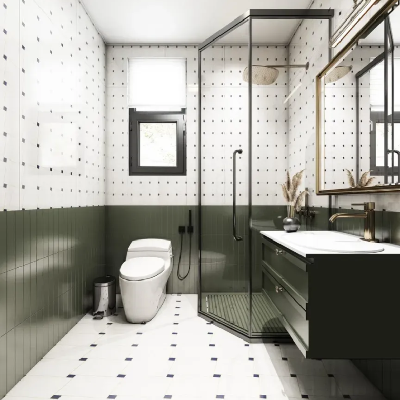 Modern bathroom at Lido Garden Apartments in Kilimani