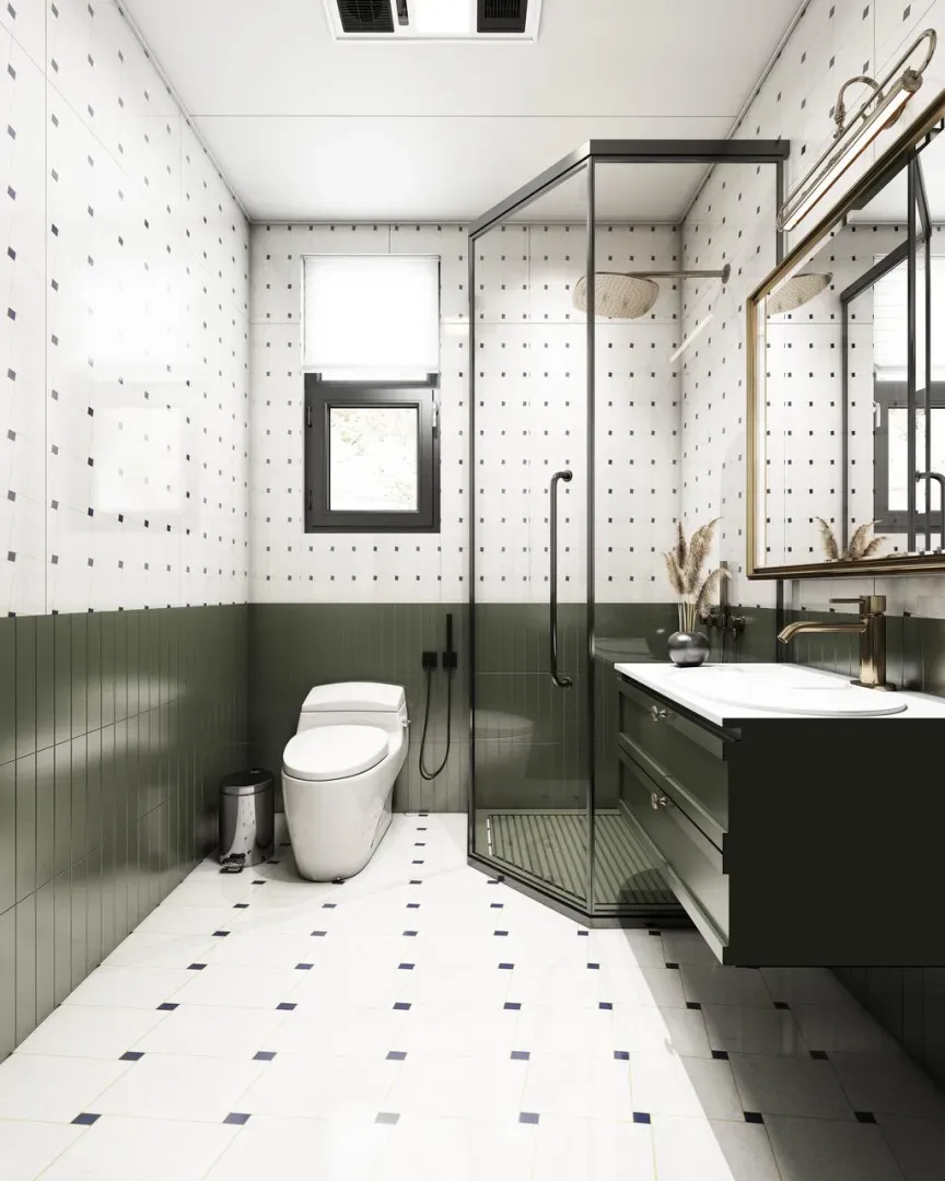 Modern bathroom at Lido Garden Apartments in Kilimani