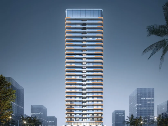 Exterior rendering of Oak West Residency apartments on Mogotio Road in Westlands