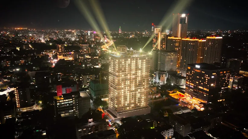 Oak West Residency development within the Westlands skyline at night