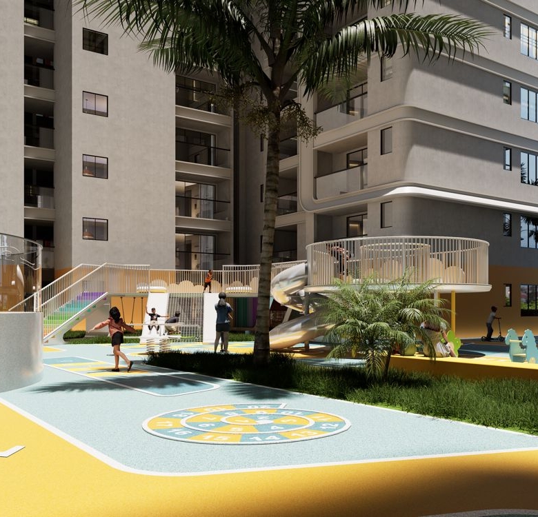 Children play area at Luna Oak Residency apartments in Kilimani