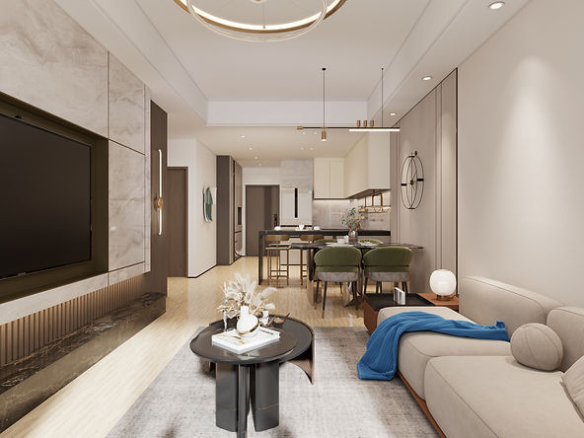 Luxury living and dining area interior design at Lesto Residences Westlands.