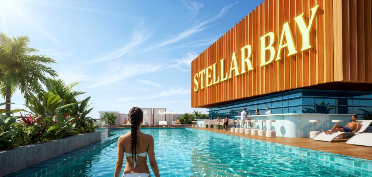 Rooftop swimming pool at Stellar Bay Westlands apartments